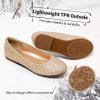 image:imageDREAM PAIRS Girls Dress Shoes Slip on Ballerina Flats for WeddingPartyMuyshinegold Glitter