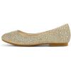 image:imageDREAM PAIRS Girls Dress Shoes Slip on Ballerina Flats for WeddingPartyMuyshinegold Glitter