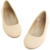 image:imageDREAM PAIRS Girls Dress Shoes Slip on Ballerina Flats for WeddingPartyNudeNubuck