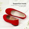image:imageDREAM PAIRS Girls Dress Shoes Slip on Ballerina Flats for WeddingPartyRedSuede