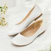 image:imageDREAM PAIRS Girls Dress Shoes Slip on Ballerina Flats for WeddingPartyWhiteSatin
