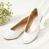 image:imageDREAM PAIRS Girls Dress Shoes Slip on Ballerina Flats for WeddingPartyWhiteSatin