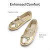 image:imageDREAM PAIRS Girls Dress Shoes Slipon Flower Girl Ballet Flats for Party Wedding Performance Prom GraduationGold