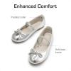 image:imageDREAM PAIRS Girls Dress Shoes Slipon Flower Girl Ballet Flats for Party Wedding Performance Prom GraduationSilver