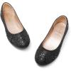 image:imageDREAM PAIRS Girls Dress Shoes Slipon Rhinestone Glitter Ballet Flats for Wedding Party Birthday Prom Little KidBig KidNina100black Glitter