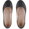 image:imageDREAM PAIRS Girls Dress Shoes Slipon Rhinestone Glitter Ballet Flats for Wedding Party Birthday Prom Little KidBig KidNina100black Glitter