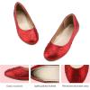 image:imageDREAM PAIRS Girls Dress Shoes Slipon Rhinestone Glitter Ballet Flats for Wedding Party Birthday Prom Little KidBig KidNina100red