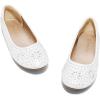 image:imageDREAM PAIRS Girls Dress Shoes Slipon Rhinestone Glitter Ballet Flats for Wedding Party Birthday Prom Little KidBig KidNina100white