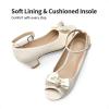 image:imageDREAM PAIRS Girls Heels Dress Shoes Wedding Party Bow Flower Girl Shoes Princess Open Toe Sandals for Little KidBig Kid