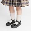 image:imageDREAM PAIRS Girls Kids Mary Jane School Uniform ToeProtective Shoes Soft Flats Toddler Little KidBlackpu