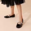 image:imageDREAM PAIRS Girls Mary Jane Dress Shoes Ballerina Flats for Wedding Party ToddlerLittle KidBig KidBlackPat