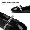 image:imageDREAM PAIRS Girls Mary Jane Dress Shoes Ballerina Flats for Wedding Party ToddlerLittle KidBig KidBlackPatt