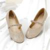 image:imageDREAM PAIRS Girls Mary Jane Dress Shoes Ballerina Flats for Wedding Party ToddlerLittle KidBig KidGoldGlitter