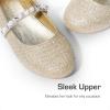 image:imageDREAM PAIRS Girls Mary Jane Dress Shoes Ballerina Flats for Wedding Party ToddlerLittle KidBig KidGoldGlitter W