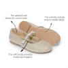 image:imageDREAM PAIRS Girls Mary Jane Dress Shoes Ballerina Flats for Wedding Party ToddlerLittle KidBig KidGoldGlitter W