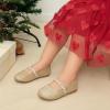 image:imageDREAM PAIRS Girls Mary Jane Dress Shoes Ballerina Flats for Wedding Party ToddlerLittle KidBig KidGoldGlittert