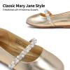 image:imageDREAM PAIRS Girls Mary Jane Dress Shoes Ballerina Flats for Wedding Party ToddlerLittle KidBig KidGoldt