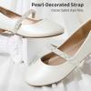 image:imageDREAM PAIRS Girls Mary Jane Dress Shoes Ballerina Flats for Wedding Party ToddlerLittle KidBig KidIvory