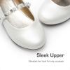 image:imageDREAM PAIRS Girls Mary Jane Dress Shoes Ballerina Flats for Wedding Party ToddlerLittle KidBig KidIvory W