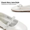 image:imageDREAM PAIRS Girls Mary Jane Dress Shoes Ballerina Flats for Wedding Party ToddlerLittle KidBig KidIvoryt