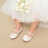 image:imageDREAM PAIRS Girls Mary Jane Dress Shoes Ballerina Flats for Wedding Party ToddlerLittle KidBig KidIvoryt