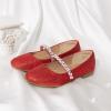 image:imageDREAM PAIRS Girls Mary Jane Dress Shoes Ballerina Flats for Wedding Party ToddlerLittle KidBig KidRedGlitter