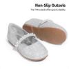 image:imageDREAM PAIRS Girls Mary Jane Dress Shoes Ballerina Flats for Wedding Party ToddlerLittle KidBig KidSilverGlittert