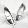 image:imageDREAM PAIRS Girls Mary Jane Dress Shoes Ballerina Flats for Wedding Party ToddlerLittle KidBig KidSilverpu