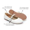 image:imageDREAM PAIRS Girls Mary Jane Dress Shoes Ballerina Flats for Wedding Party ToddlerLittle KidBig KidWhite W