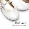 image:imageDREAM PAIRS Girls Mary Jane Dress Shoes Ballerina Flats for Wedding Party ToddlerLittle KidBig KidWhite W
