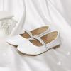 image:imageDREAM PAIRS Girls Mary Jane Dress Shoes Ballerina Flats for Wedding Party ToddlerLittle KidBig KidWhitePat