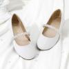 image:imageDREAM PAIRS Girls Mary Jane Dress Shoes Ballerina Flats for Wedding Party ToddlerLittle KidBig KidWhitePat