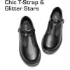 image:imageDREAM PAIRS Girls Mary Jane Dress Shoes Chunky Platform School Uniform Shoes TStrap Oxfords Loafers Star FlatsBlack