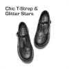 image:imageDREAM PAIRS Girls Mary Jane Dress Shoes Chunky Platform School Uniform Shoes TStrap Oxfords Loafers Star FlatsBlack Stars