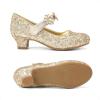image:imageDREAM PAIRS Girls Mary Jane Dress Shoes Pumps Low Heels Flower Party Wedding PrincessGoldglitter