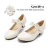 image:imageDREAM PAIRS Girls Mary Jane Dress Shoes Pumps Low Heels Flower Party Wedding PrincessIvory