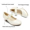 image:imageDREAM PAIRS Girls Mary Jane Dress Shoes Pumps Low Heels Flower Party Wedding PrincessIvory