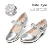 image:imageDREAM PAIRS Girls Mary Jane Dress Shoes Pumps Low Heels Flower Party Wedding PrincessSilver