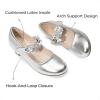 image:imageDREAM PAIRS Girls Mary Jane Dress Shoes Pumps Low Heels Flower Party Wedding PrincessSilver