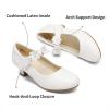 image:imageDREAM PAIRS Girls Mary Jane Dress Shoes Pumps Low Heels Flower Party Wedding PrincessWhite