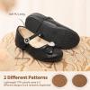 image:imageDREAM PAIRS Girls Mary Jane Dress Shoes for Toddler Heart Rhinestone Front Bow Ballerina Flat ToddlerLittle KidBlack