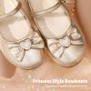 image:imageDREAM PAIRS Girls Mary Jane Dress Shoes for Toddler Heart Rhinestone Front Bow Ballerina Flat ToddlerLittle KidGold