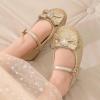 image:imageDREAM PAIRS Girls Mary Jane Dress Shoes for Toddler Heart Rhinestone Front Bow Ballerina Flat ToddlerLittle KidGoldGlitter