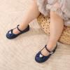 image:imageDREAM PAIRS Girls Mary Jane Dress Shoes for Toddler Heart Rhinestone Front Bow Ballerina Flat ToddlerLittle KidNavySatin