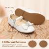 image:imageDREAM PAIRS Girls Mary Jane Dress Shoes for Toddler Heart Rhinestone Front Bow Ballerina Flat ToddlerLittle KidWhite