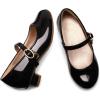 image:imageDREAM PAIRS Girls Mary Jane Low Heel Princess Flower Wedding Party Pump Dress ShoesBlackPat
