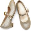 image:imageDREAM PAIRS Girls Mary Jane Low Heel Princess Flower Wedding Party Pump Dress ShoesGold
