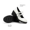 image:imageDREAM PAIRS Mary Jane Shoes for Girls Platform School Uniform Party Chunky Dress Heel Double Straps Flats for Little Big KidWhite