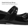 image:imageDREAM PAIRS Toddler Girls Dress Shoes Mary Jane Flats Girls School Uniform Flats Bow Ballerina ShoesBlackPat