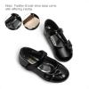 image:imageDREAM PAIRS Toddler Girls Dress Shoes Mary Jane Flats Girls School Uniform Flats Bow Ballerina ShoesBlackPat